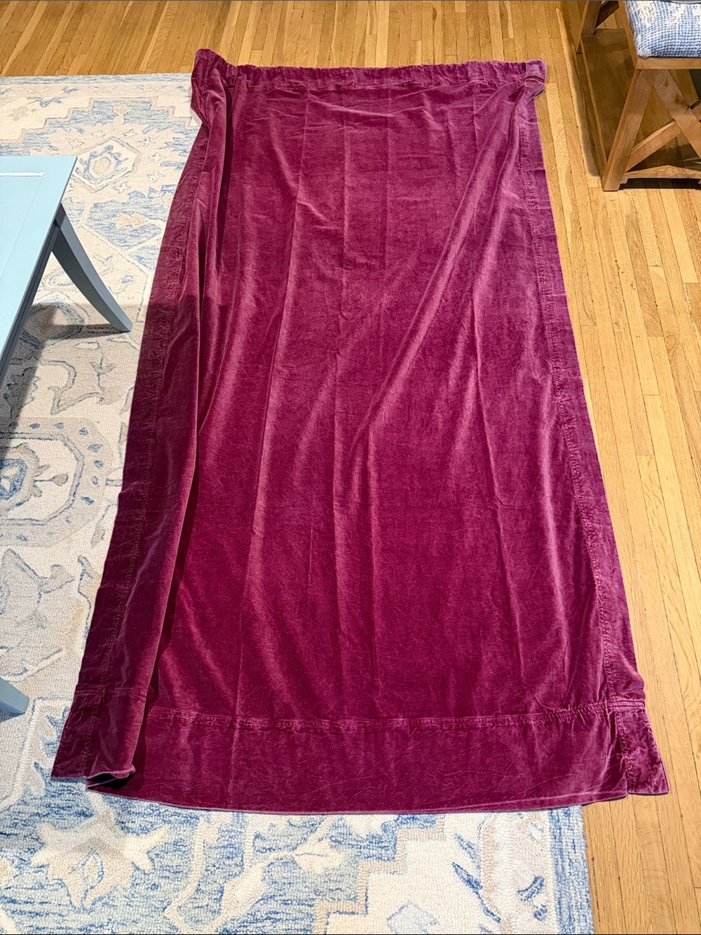 Anthropologie Trova Washed Velvet Curtains in Plum 84x50, 4 available